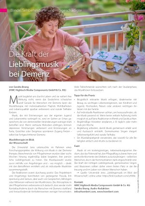 Vorschauseite 1: Die Kraft der Lieblingsmusik bei Demenz
