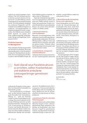 Vorschauseite 3: Ambulantisierung ist ein Gemeinschaftsprojekt