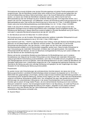 Vorschauseite 2: Zur Aufhebung der Betreuung – Art. 5 Abs. 2, 12 Abs. 4 Satz 3 UN-BRK;