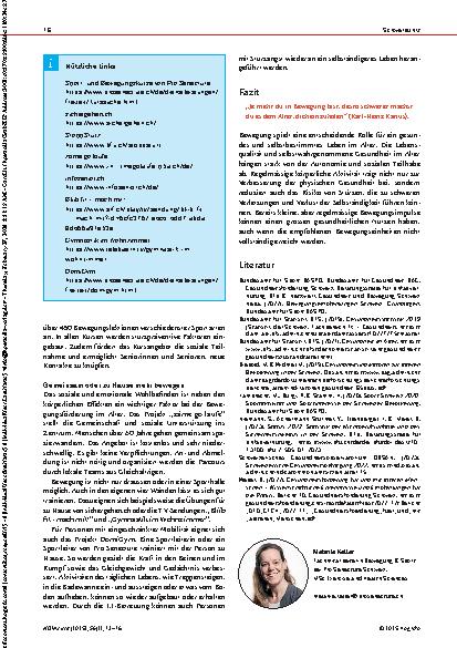 Vorschauseite 4: „Jeder Schritt zählt“: Die Relevanz von Bewegung im Alltag von Seniorinnen und Senioren Herausforderungen und Good Practice-Beispiele