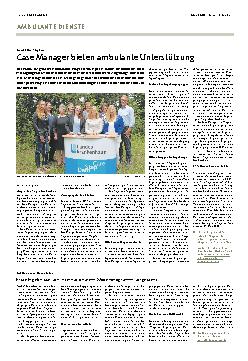 Vorschauseite 1: Case Manager bieten ambulante Unterstützung.