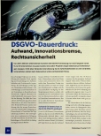 Vorschauseite 1: DSGVO-Dauerdruck: Aufwand, Innovationsbremse, Rechtsunsicherheit