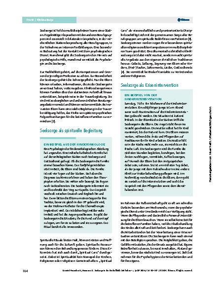 Vorschauseite 3: Seelsorge in der Kinderklinik: Zeit haben, zuhören, stärken