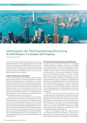 Vorschauseite 1: Weltkongress der Medizinprodukteaufbereitung 26. WFHSS-Kongress, 4. – 6. Dezember 2025, Hong Kong