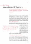 Vorschauseite 1: Lauterbachs Klinikreform