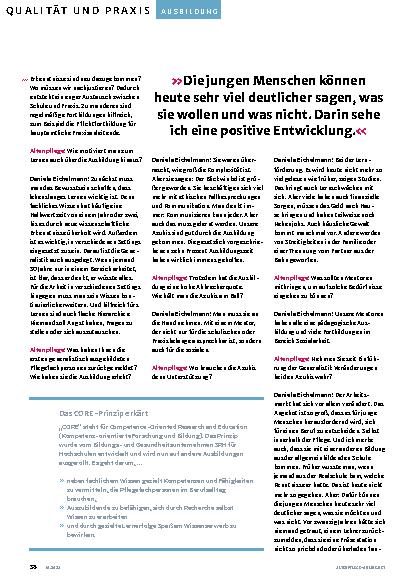 Vorschauseite 2: »Für die Praxis haben sich Lerntagebücher bewährt, in denen die Azubis selbst reflektieren, wo sie stehen.«