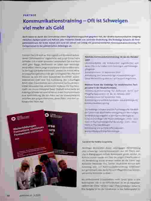 Vorschauseite 1: Kommunikationstraining - Oft ist Schweigen viel mehr als Gold