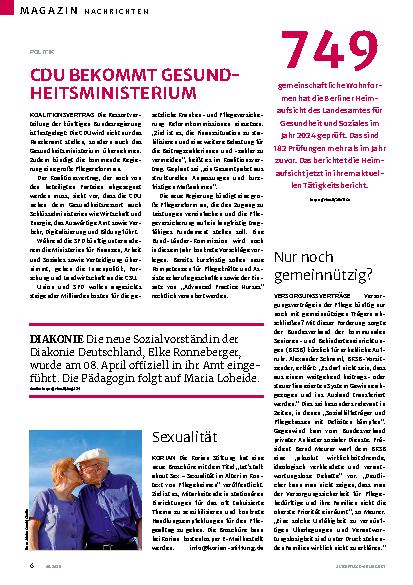 Vorschauseite 1: CDU bekomm Gesundheitsministerium