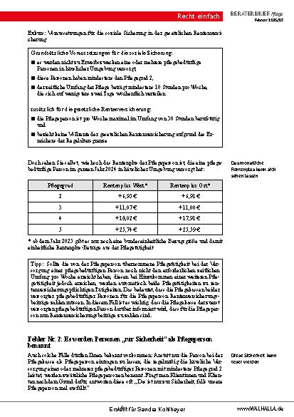 Vorschauseite 4: Beraterbrief Pflege Heft 3-2025