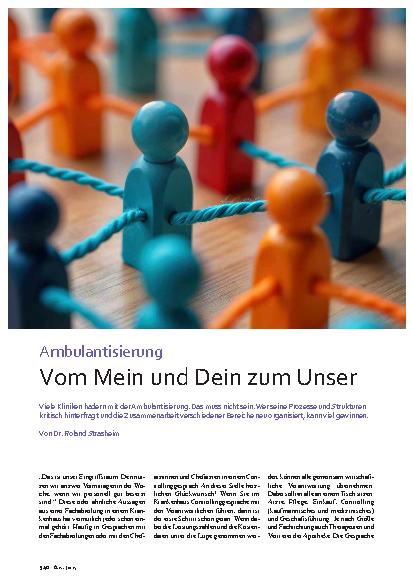 Vorschauseite 1: Ambulantisierung Vom Mein und Dein zum Unser