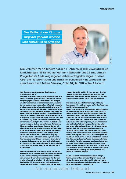 Vorschauseite 4: TI-Anbindung ist für die Pflege unerlässlich