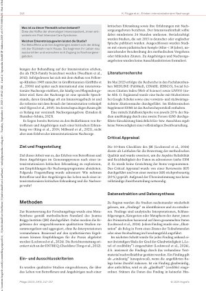 Vorschauseite 2: Das Erleben der Nachsorge von Betroffenen und Angehörigen nach einer intensivstationären kritischen Erkrankung
