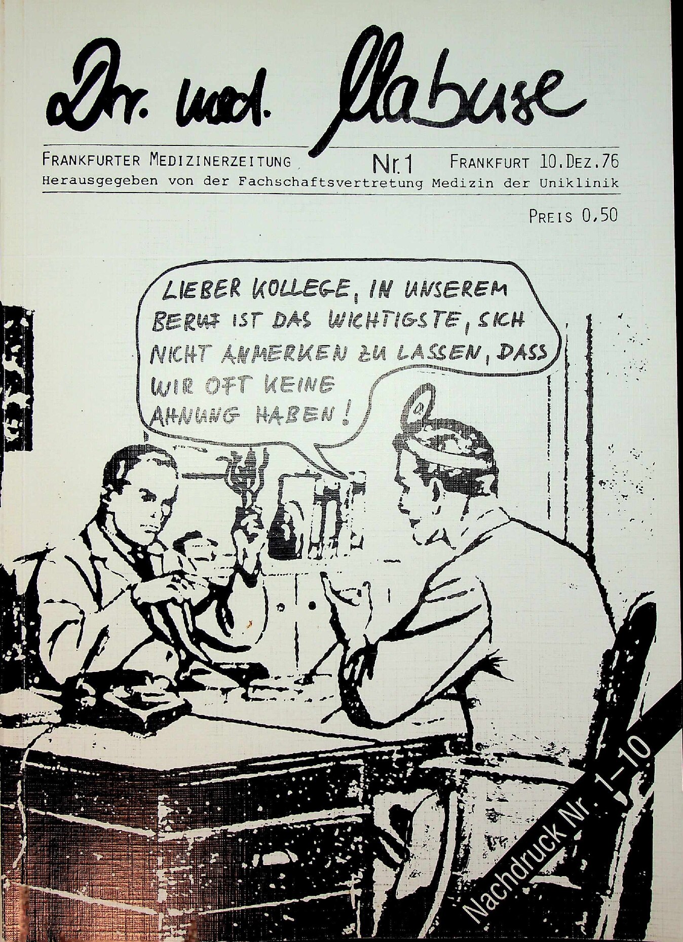 Vorschau: Dr. med. Mabuse Heft 1-1976
