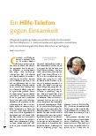 Vorschauseite 1: Ein Hilfetelefon gegen Einsamkeit