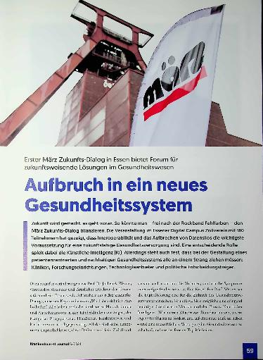 Vorschauseite 1: Aufbruch in ein neues Gesundheitssystem