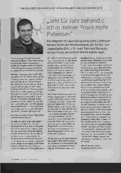 Vorschauseite 1: „Jahr für Jahr behandele ich in meiner Praxis mehr Patienten. “