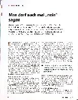 Vorschauseite 1: Man darf auch mal „nein" sagen.