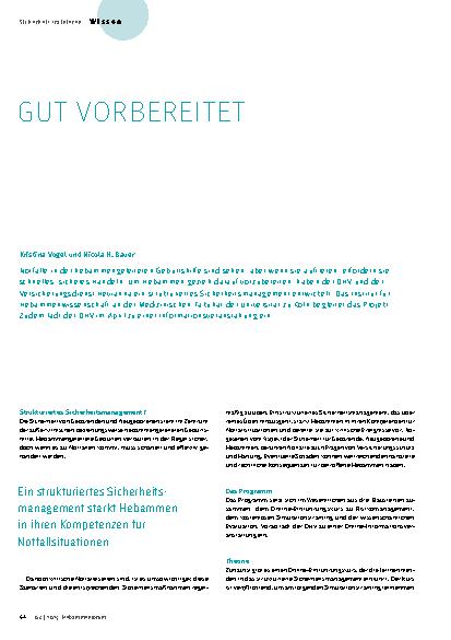 Vorschauseite 1: Gut vorbereitet