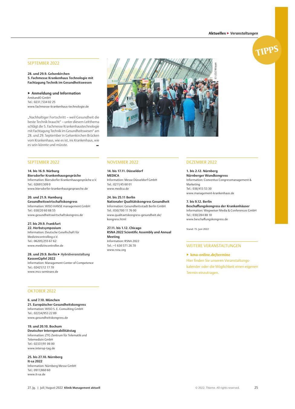 Vorschauseite 1: Veranstaltungstipps