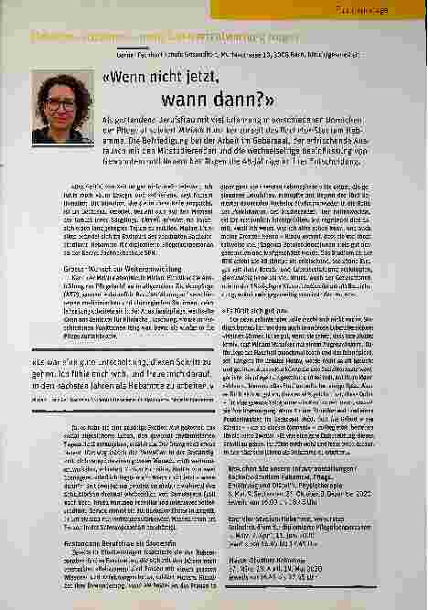 Vorschauseite 1: "Wenn nicht jetzt, wann dann?"