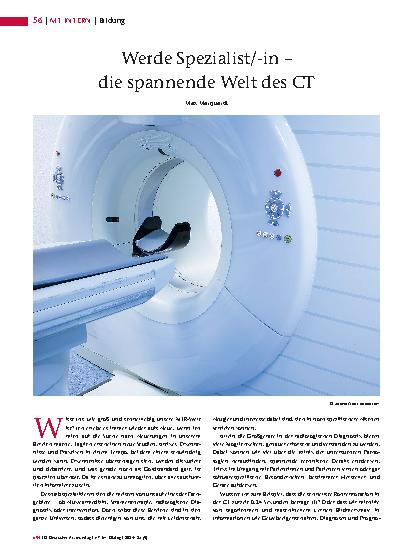 Vorschauseite 1: Werde Spezialist/-in – die spannende Welt des CT