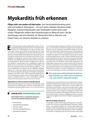 Vorschauseite 1: Myokarditis früh erkennen