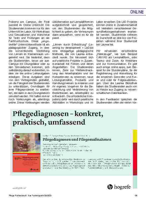 Vorschauseite 2: Virtual Online studieren, um Krankenpfleger*in zu werden.