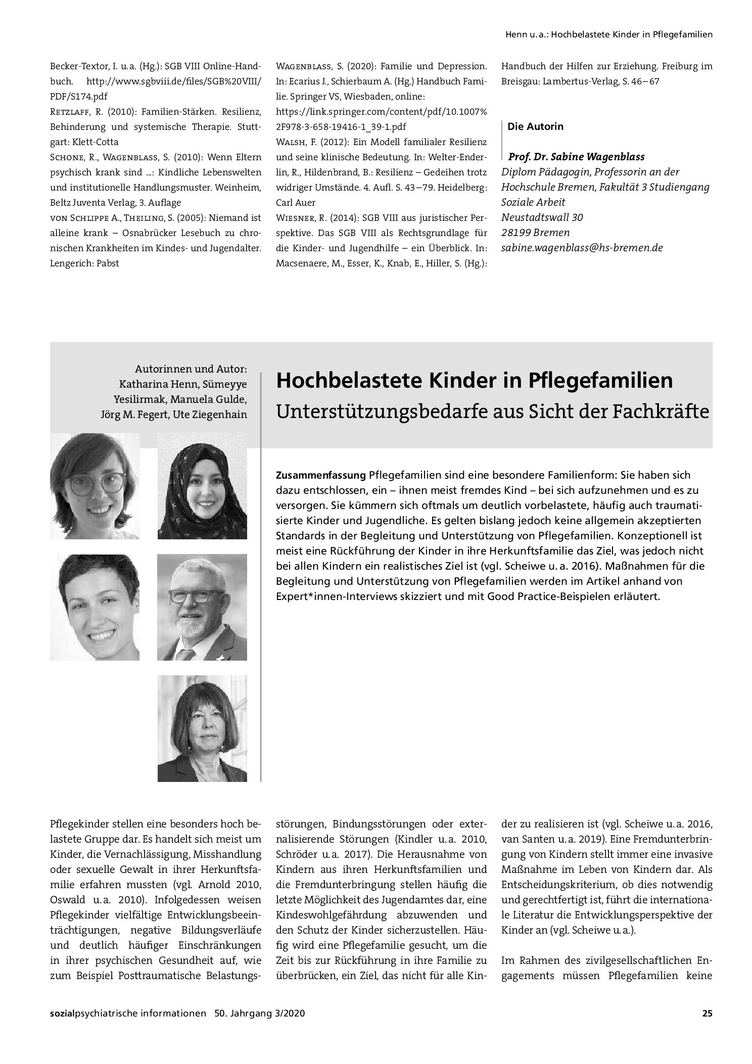 Vorschauseite 1: Hochbelastete Kinder in Pflegefamilien. Unterstützungsbedarfe aus Sicht der Fachkräfte