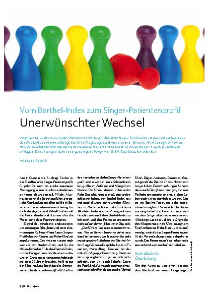 Vorschauseite 1: Vom Barthel-Index zum Singer-Patientenprofil: Unerwünschter Wechsel