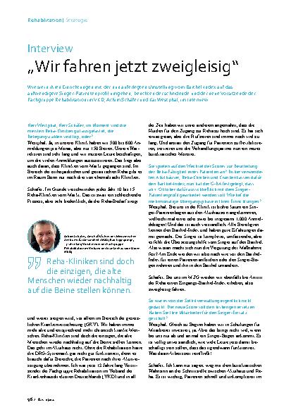 Vorschauseite 5: Vom Barthel-Index zum Singer-Patientenprofil: Unerwünschter Wechsel