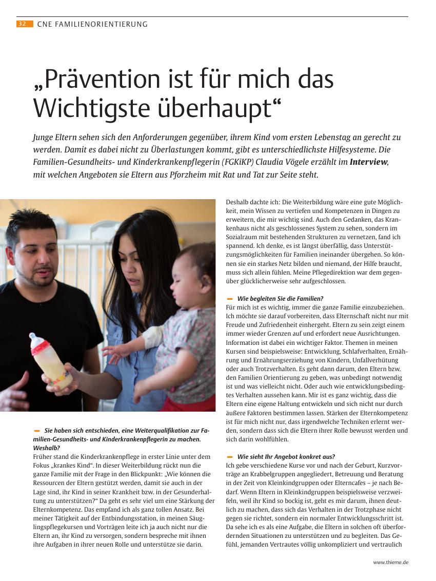 Vorschauseite 1: „Prävention ist für mich das Wichtigste überhaupt“