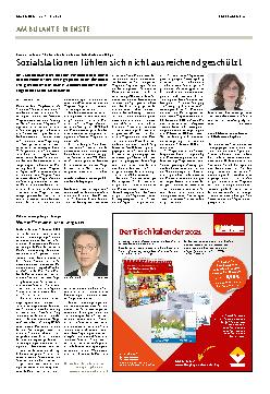 Vorschauseite 1: Sozialstationen fühlen sich nicht ausreichend geschützt.