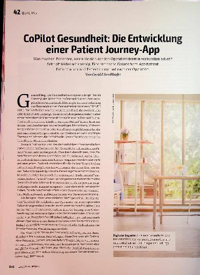 Vorschauseite 1: CoPilot Gesundheit: Die Entwicklung einer Patient Journey-App