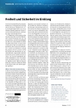 Vorschauseite 1: Freiheit und Sicherheit im Einklang