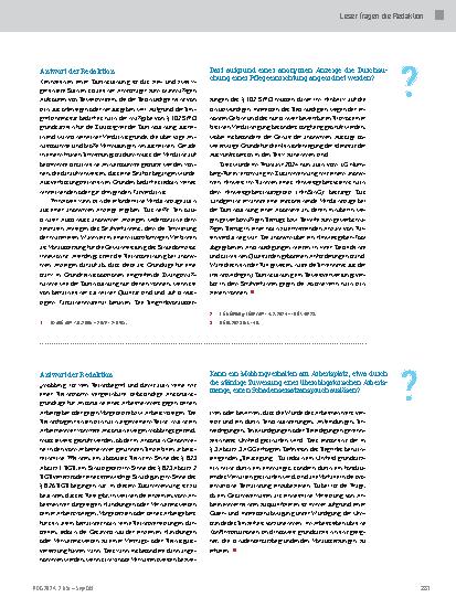 Vorschauseite 2: Leser fragen, die Redaktion antwortet