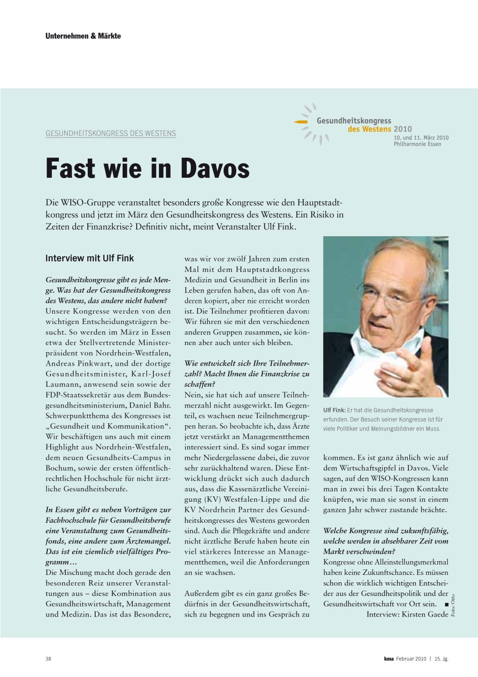 Vorschauseite 1: Fast wie in Davos