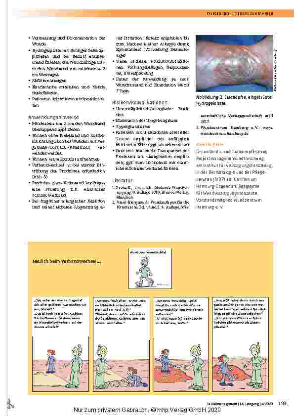 Vorschauseite 2: PFLEGELEXIKON – die Serie zum Sammeln Hydrogele als Hydrogelplatte/-kompresse – Indikationen, Eigenschaften und Anwendungstipps