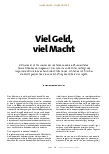 Vorschauseite 1: Viel Geld, viel Macht.