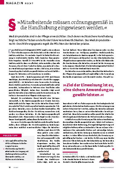 Vorschauseite 1: »Mitarbeitende müssen ordnungsgemäß in die Handhabung eingewiesen werden. «