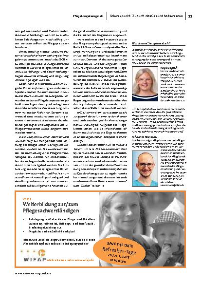 Vorschauseite 4: Das Pflegekompetenzgesetz: Was Pflegefachpersonen zukünftig können und dürfen.
