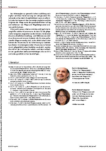 Vorschauseite 5: Emanzipatorisches Wissen in der Pflegebildung Ein Wissensmuster als Wegbereiter für Disziplinarität