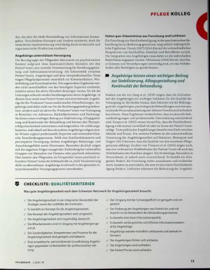 Vorschauseite 2: Angehörigenarbeit in der Psychiatrie entscheidend