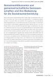 Vorschauseite 1: Gemeinwohlökonomie und gemeinwirtschaftliche Genossenschaften und ihre Bedeutung für die Sozialraumentwicklung