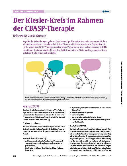 Vorschauseite 1: Der Kiesler-Kreis im Rahmen der CBASP-Therapie