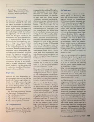 Vorschauseite 4: „Diese Pillchen haben noch niemandem geschadet, die kann man bedenkenlos nehmen" - eine typisierende Studie zu Einstellungen und Nutzungsgewohnheiten hausärztlicher Patientinnen i…