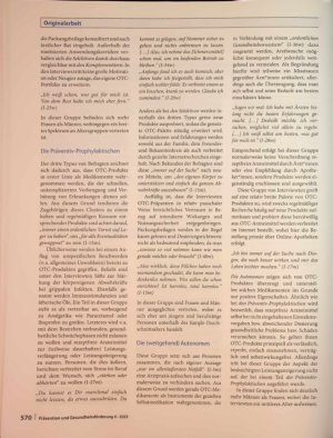 Vorschauseite 5: „Diese Pillchen haben noch niemandem geschadet, die kann man bedenkenlos nehmen" - eine typisierende Studie zu Einstellungen und Nutzungsgewohnheiten hausärztlicher Patientinnen i…