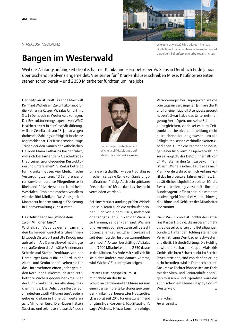 Vorschauseite 1: Viasalus-Insolvenz: Bangen im Westerwald