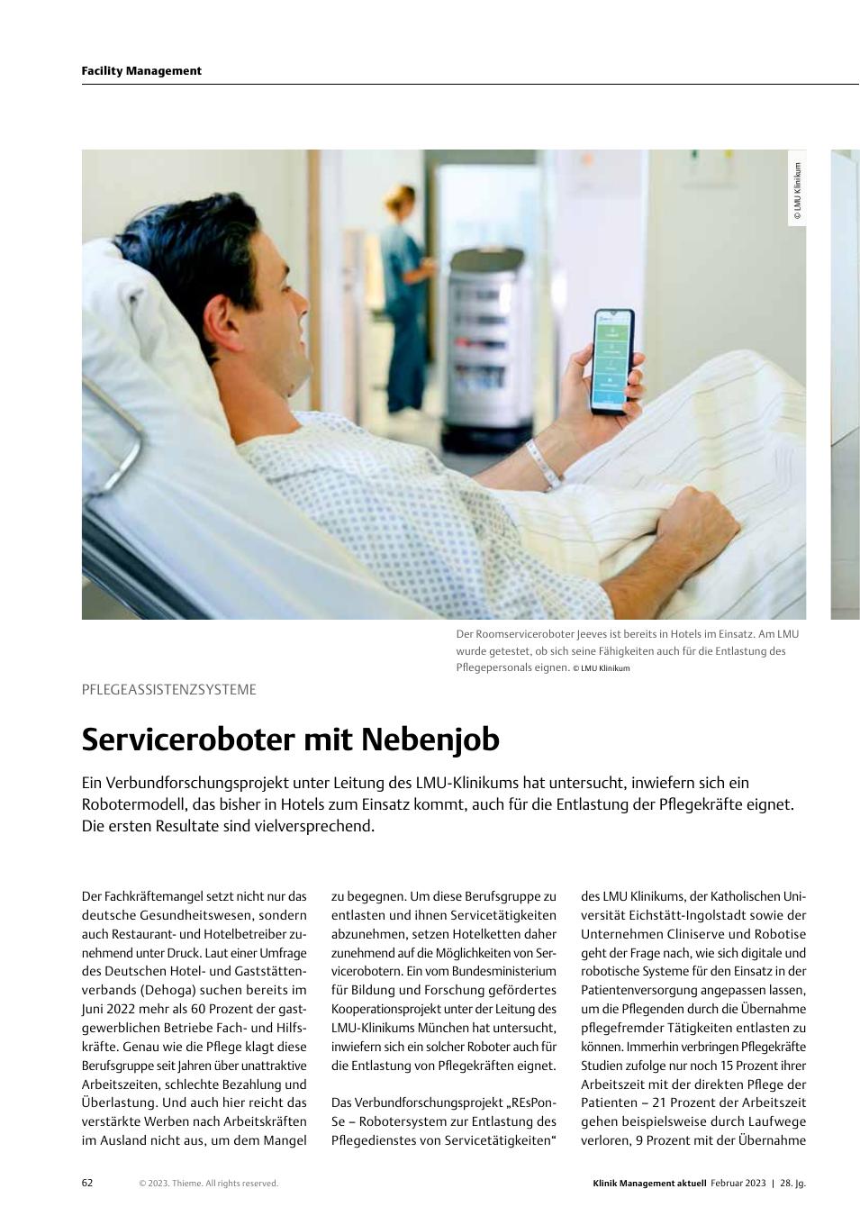 Vorschauseite 1: Pflegeassistenzsysteme: Serviceroboter mit Nebenjob