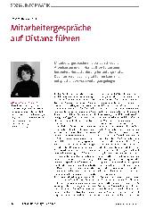 Vorschauseite 1: Mitarbeitergespräche auf Distanz führen
