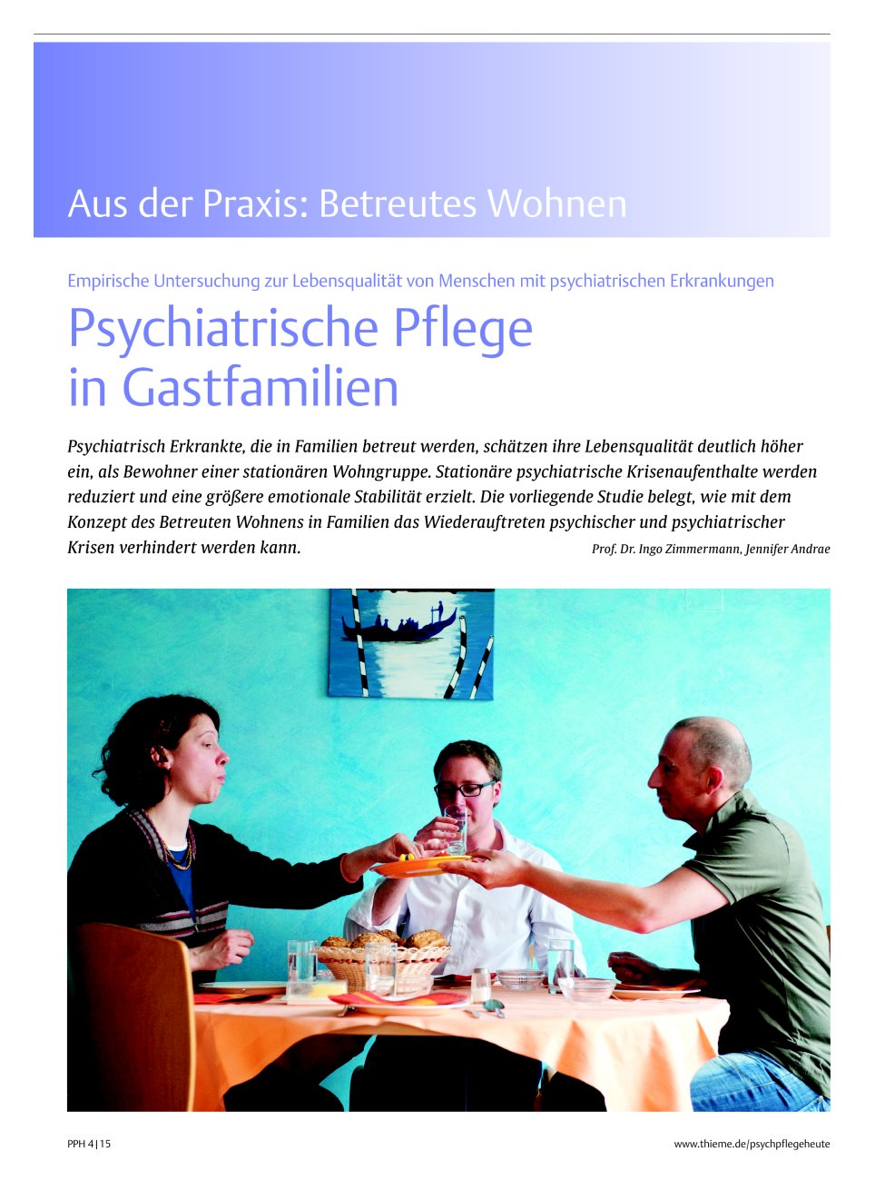 Vorschauseite 1: Psychiatrische Pflege in Gastfamilien
